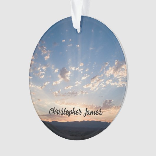 Sunset Sky Personalisiert Ornament (Vorderseite)