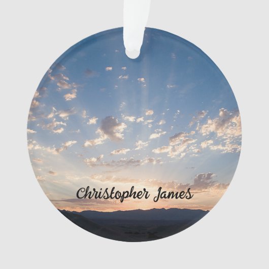 Sunset Sky Personalisiert Ornament (Vorderseite)