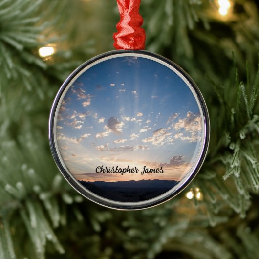 Sunset Sky Personalisiert Ornament Aus Metall (Baum)