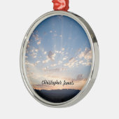 Sunset Sky Personalisiert Ornament Aus Metall (Links)