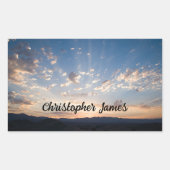 Sunset Sky Personalisiert Rechteckiger Aufkleber (Vorderseite)