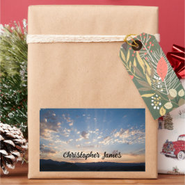 Sunset Sky Personalisiert Rechteckiger Aufkleber