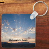 Sunset Sky Personalisiert Schlüsselanhänger (Rückseite)