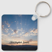 Sunset Sky Personalisiert Schlüsselanhänger (Rückseite)