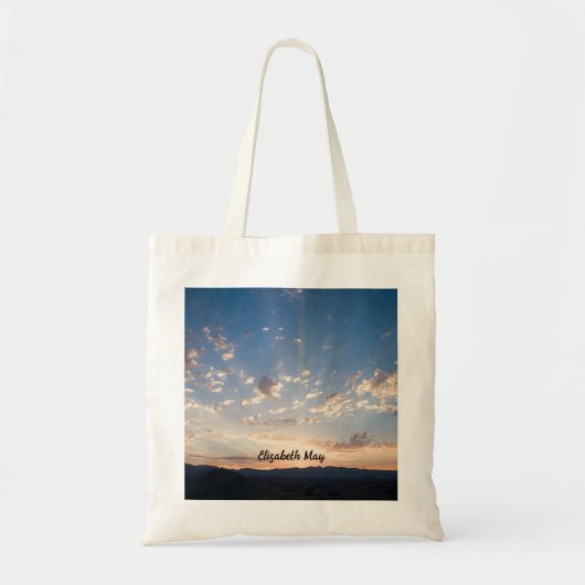 Sunset Sky Personalisiert Tragetasche (Vorne)