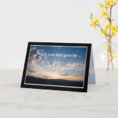 Sunset Sky Religious Birthday Karte (Gelbe Blume)