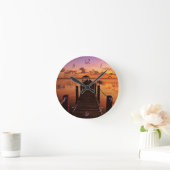Sunset Sky Runde Wanduhr (Zuhause)