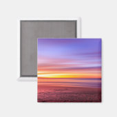 Sunset Sky über Strand und Meer Magnet (Vorderseite/Rückseite)