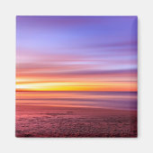 Sunset Sky über Strand und Meer Magnet (Vorne)