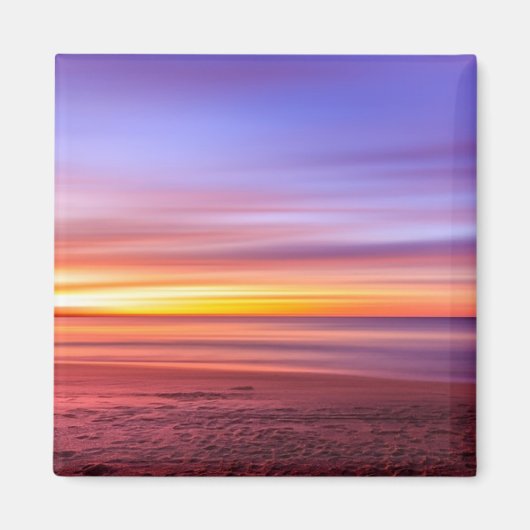 Sunset Sky über Strand und Meer Magnet (Vorne)