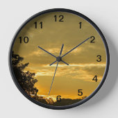 Sunset Sky Wall Clock - Zeitlose Schönheit der Däm Uhr (Vorderseite)