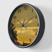 Sunset Sky Wall Clock - Zeitlose Schönheit der Däm Uhr (Winkel)