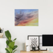 Sunset Sky Watercolor Painting  Poster (Heimbüro)