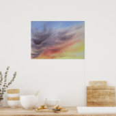 Sunset Sky Watercolor Painting Poster (Küche)