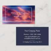 Sunset Sky Wolken Eleganter Rahmen Visitenkarte (Vorne/Hinten)