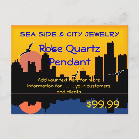 Sunset Skyline Display Postkarte (Vorderseite)