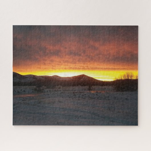 Sunset Snow Jigsaw Puzzle (Horizontal)