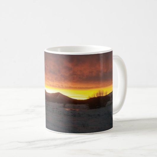 Sunset Snow Mug Kaffeetasse (VorderseiteRechts)