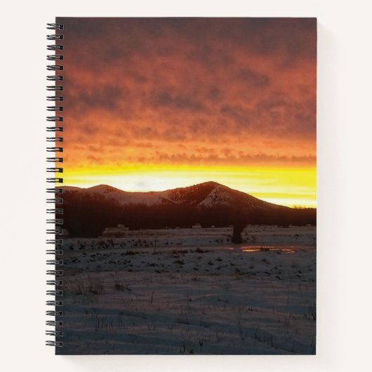 Sunset Snow Spiral Notebook Notizblock (Vorderseite)