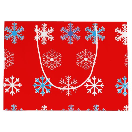 Sunset Snowflake Große Geschenktasche Geschenktüte (Vorderseite)