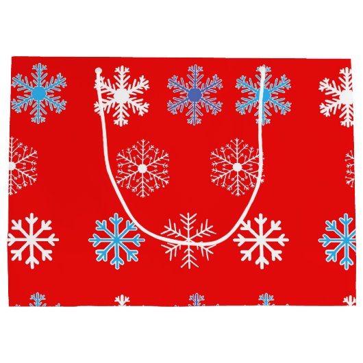 Sunset Snowflake Große Geschenktasche Geschenktüte (Rückseite)