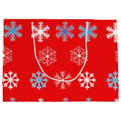 Sunset Snowflake Große Geschenktasche Große Geschenktüte (Rückseite)