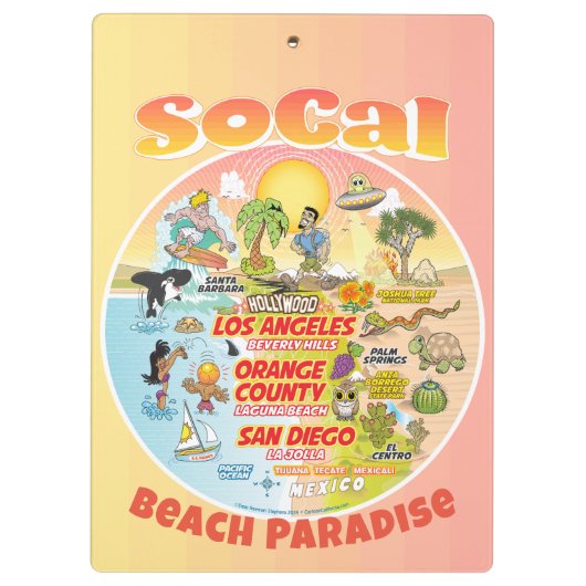 Sunset SoCal Klemmbrett (Rückseite)