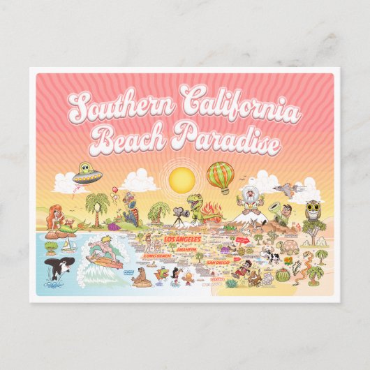 Sunset SoCal Postkarte (Vorderseite)