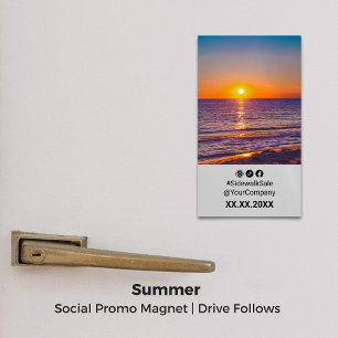 Sunset Social Media - Portrait Layout Promo Magnet