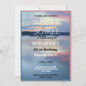 Sunset Soiree Geburtstagsfeier Einladung (Vorderseite)