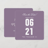 Sunset Solid Lila Wedding | SAVE THE DATE (Vorne/Hinten)