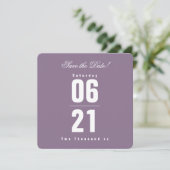 Sunset Solid Lila Wedding | SAVE THE DATE (Stehend Vorderseite)