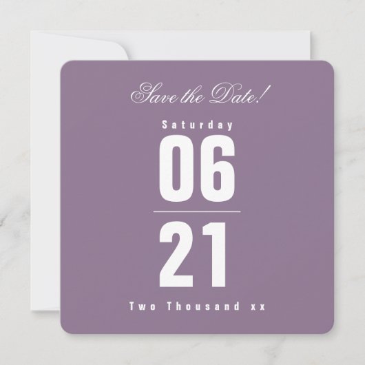 Sunset Solid Lila Wedding | SAVE THE DATE (Vorderseite)