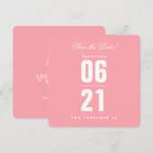 Sunset Solid Pink Wedding|Save the Date (Vorne/Hinten)
