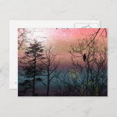 Sunset Solitude gotische Landschaftsfantasie Postkarte (Vorne/Hinten)
