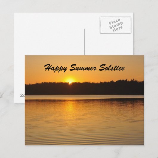 Sunset Solstice Gruß Postkarte (Vorne/Hinten)