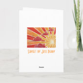 Sunset 'Sorry you're Verlass' card orange Karte (Rückseite)
