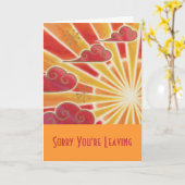 Sunset 'Sorry you're Verlass' card orange Karte (Gelbe Blume)