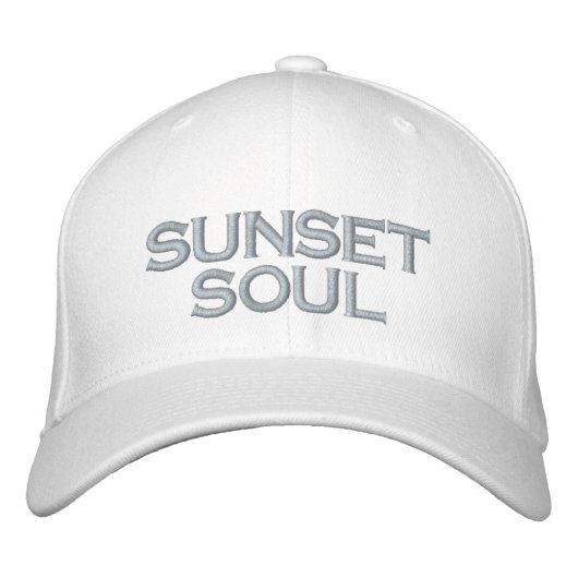 SUNSET SOUL Beach Seeblick Bestickte Baseballkappe (Vorderseite)