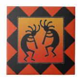 Sunset Southwest Kokopelli Ceramic Tile Fliese (Vorderseite)
