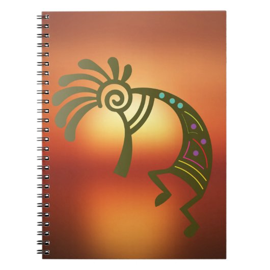 Sunset Southwest Kokopelli Notebook Notizblock (Vorderseite)