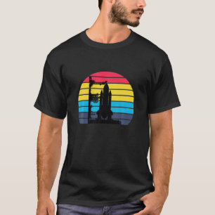 Sunset Space Shuttle Pad Kontrolle Launch Moonport T-Shirt