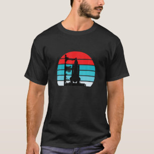 Sunset Space Shuttle Pad Kontrolle Launch Moonport T-Shirt