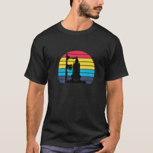 Sunset Space Shuttle Pad Kontrolle Launch Moonport T-Shirt