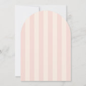 Sunset Spritz Stripes Monogram Wappen Hochzeit Einladung (Rückseite)