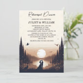 Sunset Stars Moon Cloud Twilight Probe Abendessen Einladung (Stehend Vorderseite)