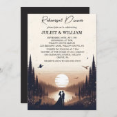 Sunset Stars Moon Cloud Twilight Probe Abendessen Einladung (Vorne/Hinten)