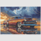 Sunset Storm Vintage Car Decoupage Seidenpapier (Vorderseite)