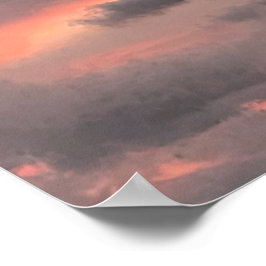 Sunset Stormy Clouds Poster (Ecke)