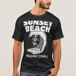 SUNSET STRAND HAWAII Surf Vintag Retro Surfen T-Shirt